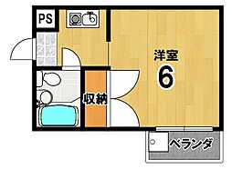 エントピアハイツ 1Kの間取図画像