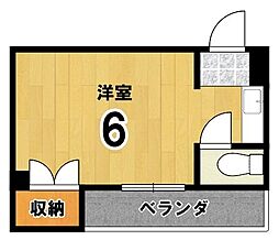 アヴェニール佐藤 ワンルームの間取図画像