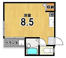 サンモール ワンルームの間取図画像
