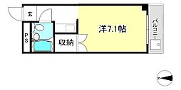 ハイツタケイチ 1Kの間取図画像