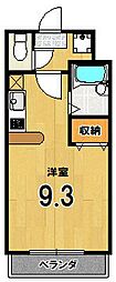 グランデコワン31 ワンルームの間取図画像