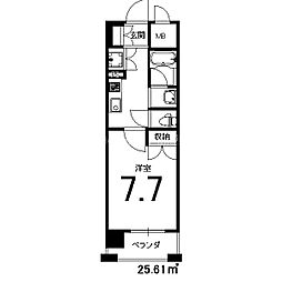 ベラジオ四条大宮 1Kの間取図画像