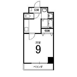 グランレブリーカツラ 1Kの間取図画像