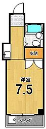 グレイス寺田 1Kの間取図画像