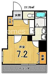 フォレスト西大路五条 1Kの間取図画像