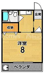 アウルマンション 1Kの間取図画像