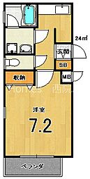 ベラジオ京都西院ウエストシティ 1Kの間取図画像