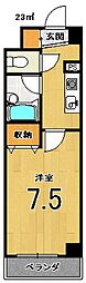 アルティア桂 1Kの間取図画像