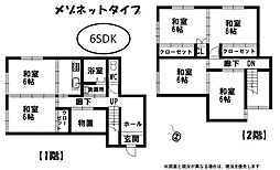 宮城県白石市福岡長袋字将棋石24-3　亘理アパート 2階6SDKの間取り