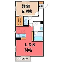 パインディライト  ｜ 栃木県小山市若木町2丁目（賃貸アパート1LDK・1階・50.76㎡） その2