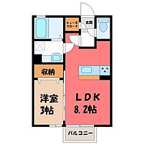 サンセール D  ｜ 茨城県古河市南町（賃貸アパート1LDK・2階・29.44㎡） その2