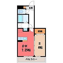 ロックパイン B  ｜ 栃木県小山市犬塚4丁目（賃貸アパート1K・3階・31.02㎡） その2