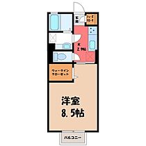 D-room思川ジョーヌ I  ｜ 栃木県小山市城西1丁目（賃貸アパート1K・1階・30.03㎡） その2