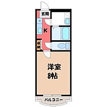 ピュア・クレール  ｜ 栃木県小山市城東5丁目（賃貸マンション1K・4階・26.69㎡） その2