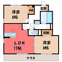 ラコントル C  ｜ 栃木県小山市大字羽川（賃貸アパート2LDK・1階・55.73㎡） その2