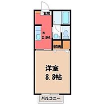 エトワール E  ｜ 栃木県下都賀郡野木町大字丸林（賃貸アパート1K・2階・28.20㎡） その2