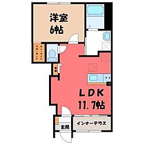 仮）スターテラスII栃木市大町  ｜ 栃木県栃木市大町（賃貸アパート1LDK・1階・43.21㎡） その2