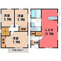 グリーンヒルズ D  ｜ 栃木県下野市仁良川（賃貸一戸建3LDK・1階・76.80㎡） その1