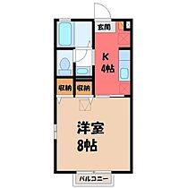 Ｓスクエア II  ｜ 茨城県結城市国府町1丁目（賃貸アパート1K・2階・26.71㎡） その2