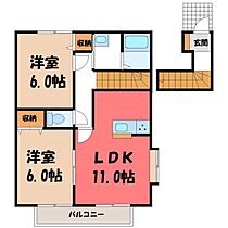 ベルメゾン・フローラ  ｜ 栃木県小山市東城南5丁目（賃貸アパート2LDK・2階・53.80㎡） その2