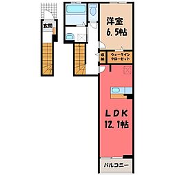 ルーチェ城東 1LDKの間取図画像