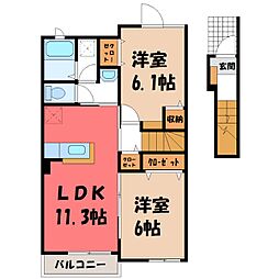 インマイドリーム2 2LDKの間取図画像