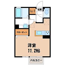ディアコートエヌ2 ワンルームの間取図画像