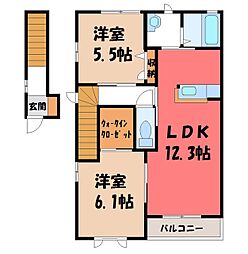 サザンハイツ D 2階/-