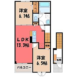 エムズサニーガーデン 25 2LDKの間取図画像