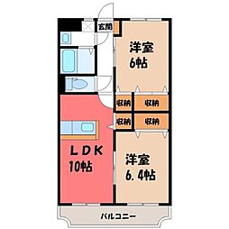 Y&Mアクアフォール 2LDKの間取図画像