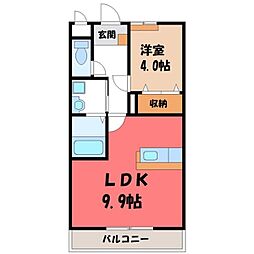 セサミ 1LDKの間取図画像