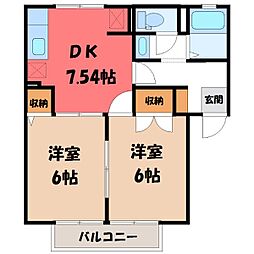 ドリアンコーポ 2DKの間取図画像