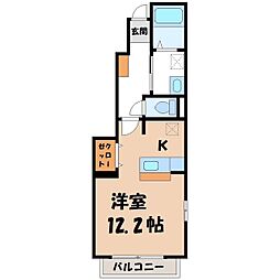 SHIINAHEIGHTS3 ワンルームの間取図画像