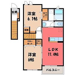 JR東北本線 間々田駅 バス17分 粟宮下下車 徒歩8分