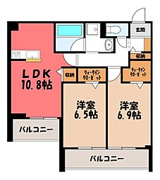 JR東北本線 小山駅 バス15分 マルエツ前下車 徒歩3分 2階/-