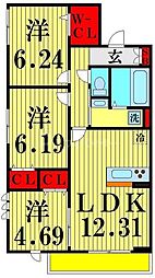 間取図画像 3LDK