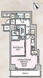 ラグゼナ北千住II 305 3階1LDKの間取り