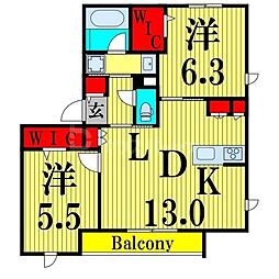 間取図画像 2LDK