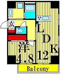 Sunny Side Forest 2階1LDKの間取り