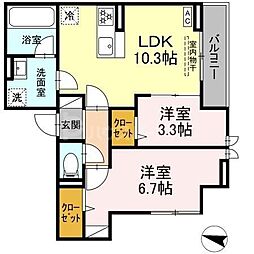 間取図画像 2LDK