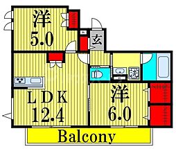 間取図画像 2LDK