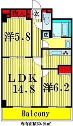 間取図画像 2LDK