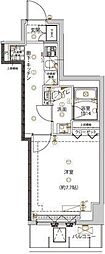 ユリカロゼ五反野III 1Kの間取図画像