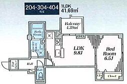 Clavius ZEH 1LDKの間取図画像