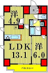 プラネソシエ西新井 2LDKの間取図画像