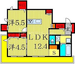 PROTEGO TOKYO EAST 2LDKの間取図画像