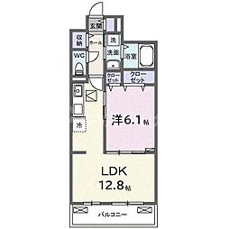ブランノワレ 1LDKの間取図画像