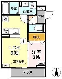 グラナーデ扇IC 1LDKの間取図画像