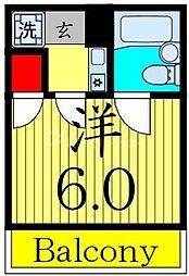GRAND・SUITE東京 1Kの間取図画像