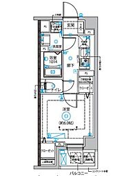 DIPS西新井 1Kの間取図画像